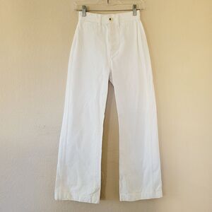 Reformation High Rise Wide Leg Jeans Sz 23 Vintage White Logan Button Fly Baggy